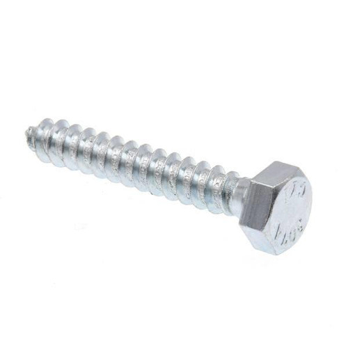Hex Lag Screws, 5/16in X 2in, A307 Zc Steel, Package Of 100