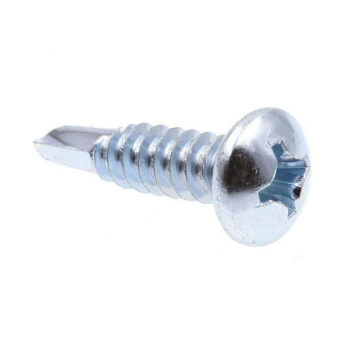 Sheet Metal Screws, #14 X 1in, Zc Steel, Package Of 75..