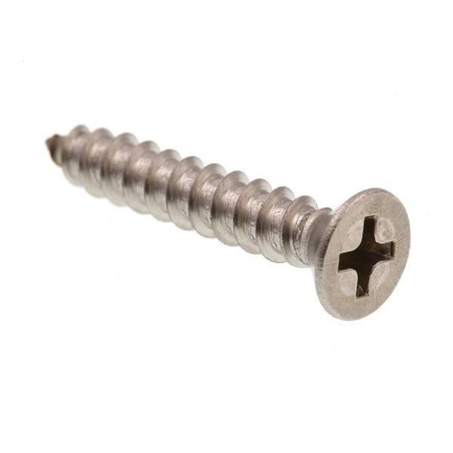 Sheet Metal Screws,#8 X 1in, Gr 18-8 Ss, Package Of 100