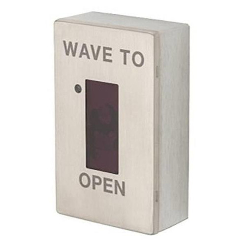 Locknetics Security Wave-To-Open Actuator, Single Gang Surface Box, Satin Chrome