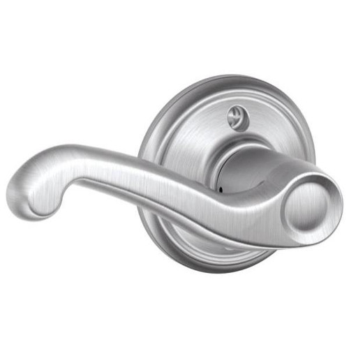 Schlage Residential F Ser Dmy Rt Hand Satin Chrome Finish Flair Lever
