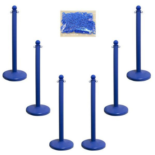 Mr. Chain Blue Medium Duty Stanchion And Chain Kit