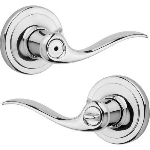 Kwikset Tustin Polished Chrome Bed/Bath Privacy Door Lever