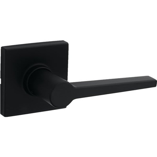 Kwikset Daylon Matte Black Hall/Closet Passage Door Lever With Square Trim