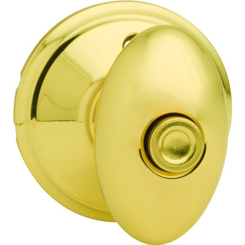 Schlage Siena F Series Knob, Privacy, Grade Aaa, Die Cast Zinc, Bright Brass