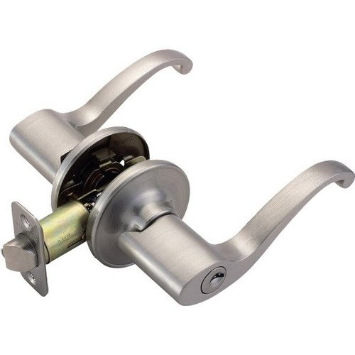 Design House Scroll Entry Lever, Satin Nickel