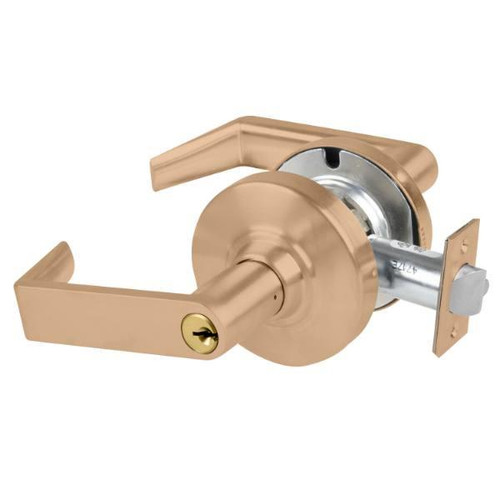 Schlage Alx Storeroom Lockset, S123 Keyway, Satin Bronze, Non-Handed