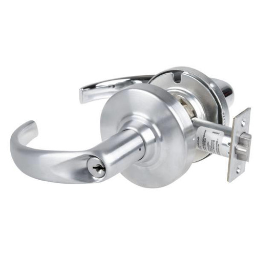 Schlage Alx Entrance Lockset, Sparta, S123 Keyway, Satin Chrome, Non-Handed