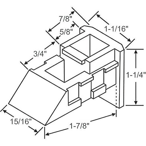 Balance Top Sash Guide, Black, Package Of 50