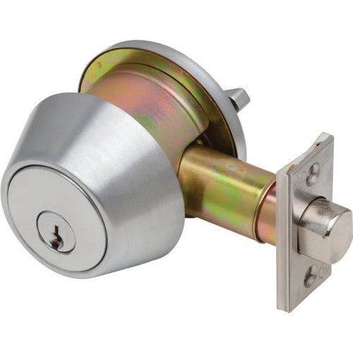 Dexter Db2000 Single Cylinder Deadbolt 6-Pin Cylinder Satin Chrome