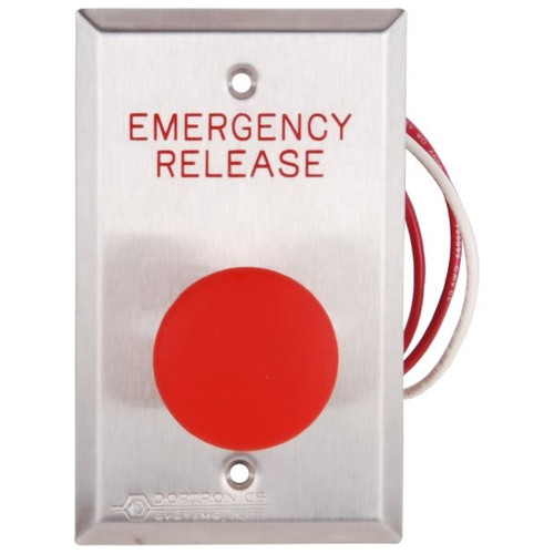 Dortronics 5210 Exit Release Red Emergency Release 1-9/16 Inch Push Button