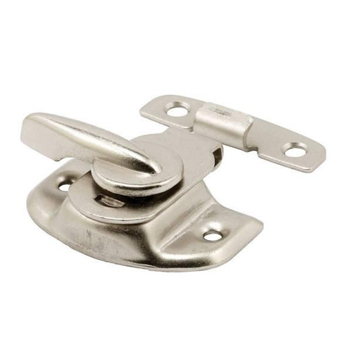 Sash Lock, 1-1/2 In., Steel Construction, Satin Nickel Finish 1-Set