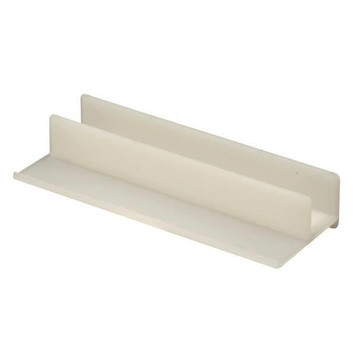 Sliding Shower Door Bottom Guide, 5/8 In. Channels, Plastic, White