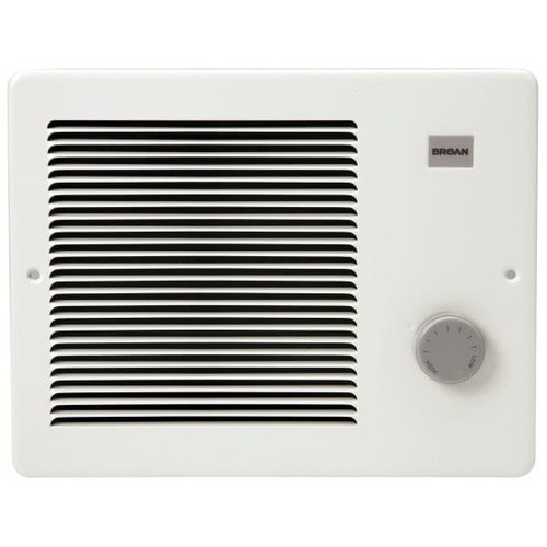 Broan 170 Fan-Forced Wall Heater, 1707/3413 Btu/Hr, 120 To 240 Vac, 4.16/8.33 A, 60 Hz, 1000 W