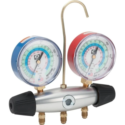 Jb Industries R-22 And R-410a Refrigeration Charging Manifold, Aluminum
