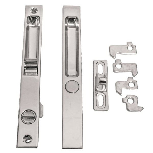 Strybuc Patio Door Chrome 5-Cams Lock Handle Without Key Lock Pack Of 6