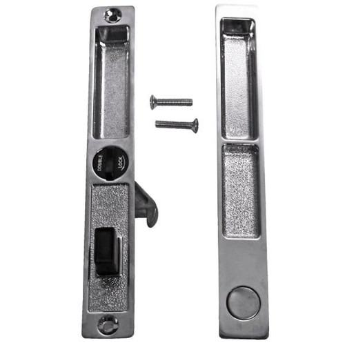 Strybuc Patio Door Chrome Lock Assembly With Key Lock Pack Of 2