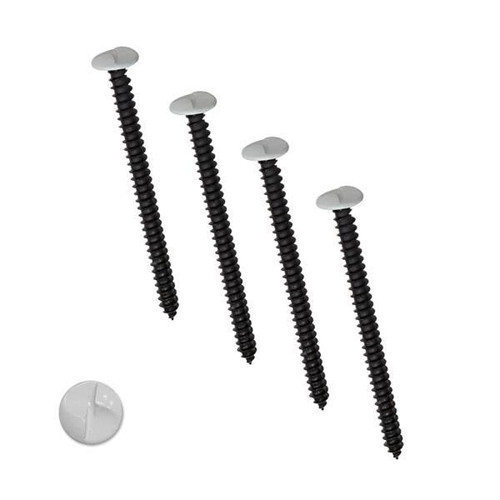 Unique Home Designs 4 In. White One-Way Screws, Package Of 4