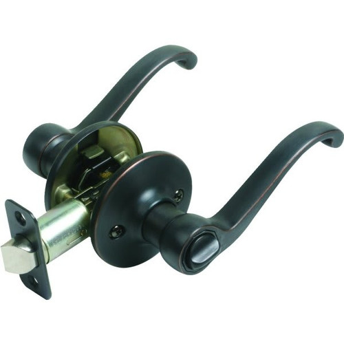 Design House Scroll Privacy Lever Oil Rubbed Bronze