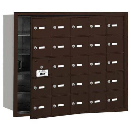 Salsbury Industries 4b+ Horizontal Mailbox, 25 A Doors, 24 Usable, Bronze