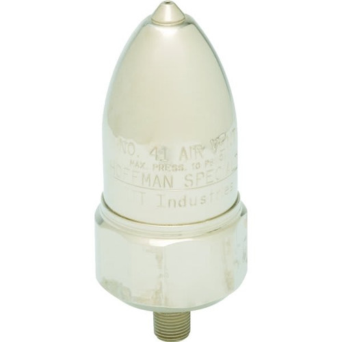 Hoffman Convector Steam Vent, #41, 1/8" Npt, Straight, 10 Psi, Single Port