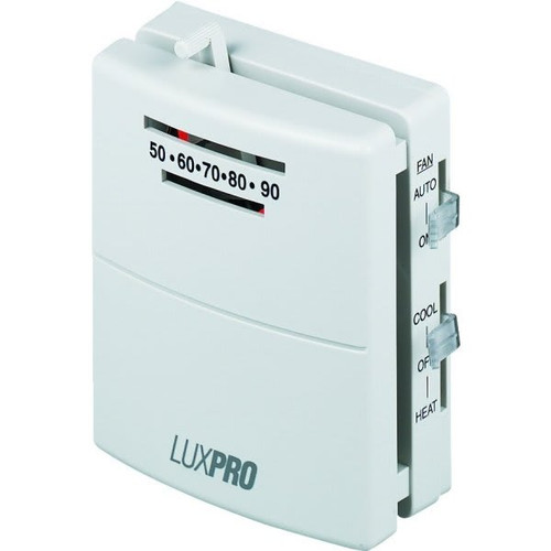 Lux 24 Volt Snap Action Heat/Cool Thermostat, 3w X 3-1/2"H