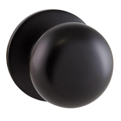 Design House Cambridge Matte Black Keyed Passage Door Knob
