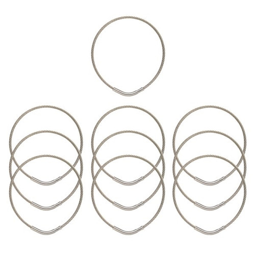 Key Systems Tamper Proof Key Ring, Flex, 3" Diameter, 7 Cm, Package Of 10