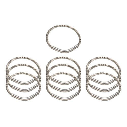 Key Systems Tamper Proof Key Ring, Flex, 1" Diameter, 3 Cm, Package Of 10