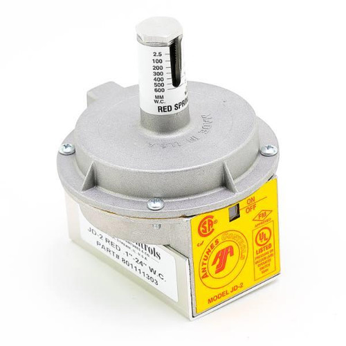 Aj Antunes Air Differential, Vacuum, Pressure Switch, Red Spring, 0.1-24" Wc