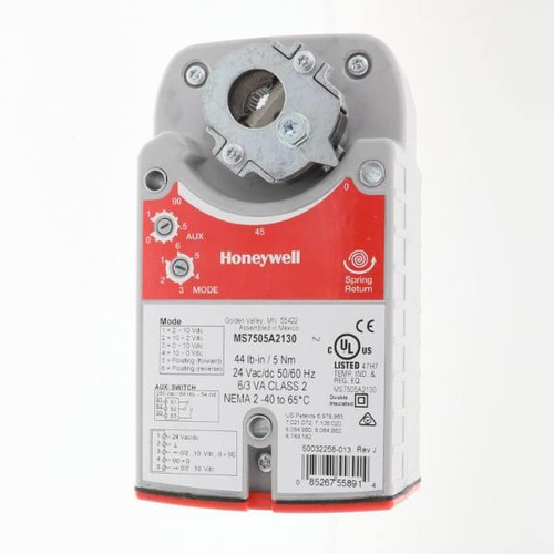 Honeywell Spring Return Actuator, 24v, 2-10vdc, 4-20ma, On/Off, Spdt,floating