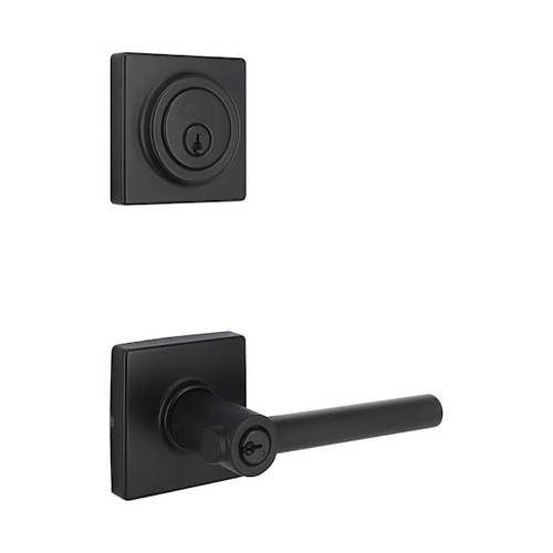 Shield Security Modern Single Cylinder Deadbolt Lock And Entry Door Knob (Matte Black)
