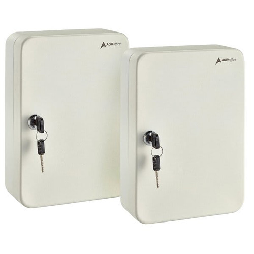 Adir Office 48 Key Steel Secure Cabinet W/Key Lock White