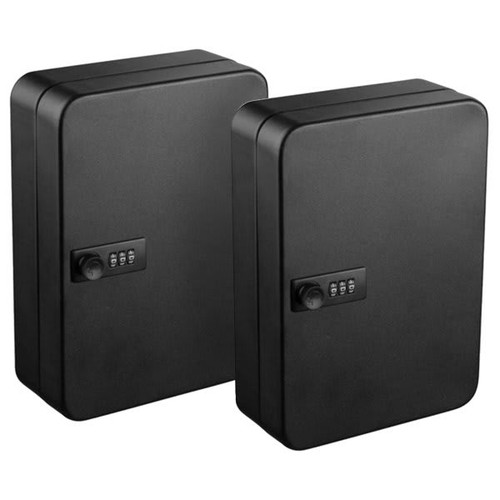 Adir Office 48-Key Steel Secure Key Cabinet W/Combination Lock Black