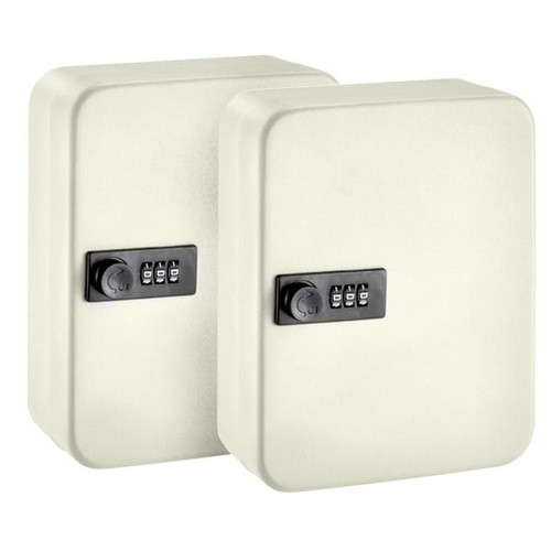 Adir Office 48-Key Steel Secure Key Cabinet W/Combination Lock White