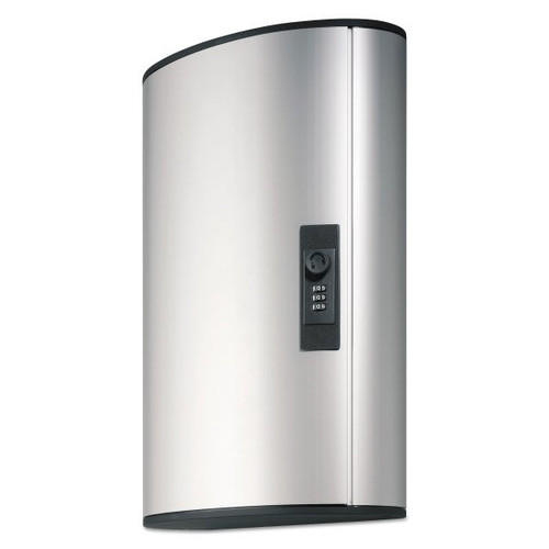 Durable Locking Key Cabinet 72-Key Aluminum 11.75 X 4.63 X 15.75