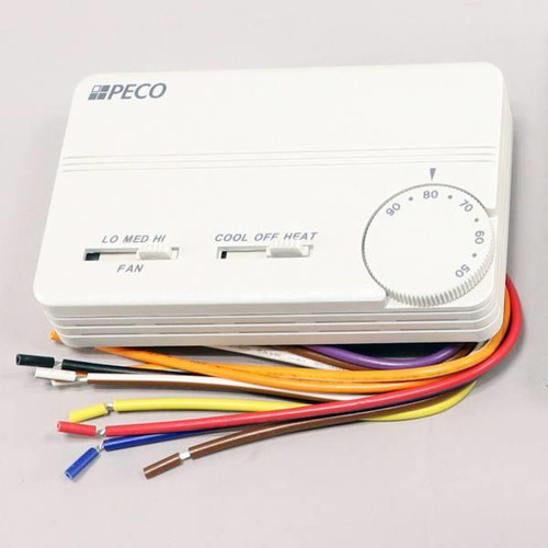 Peco Controls 3 Speed Manual Change Over Electric Hvac Thermostat