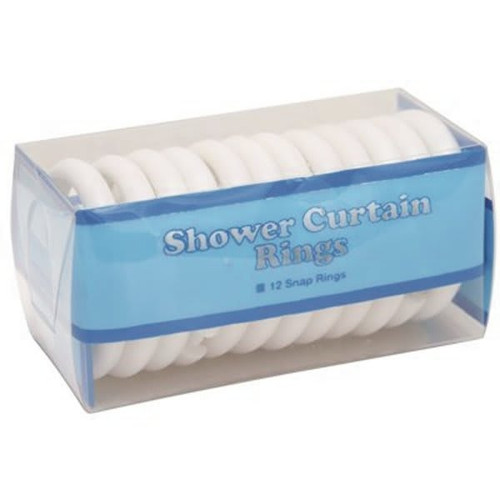 ProPlus Shower Curtain Hooks In White Package Of 12