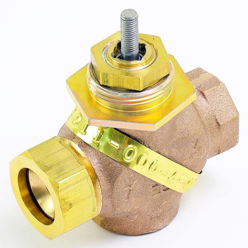 Schneider Valve Globe 1/2" Npt X Union 4.4 Cv Two-Way Bronze Body Stem Up Open