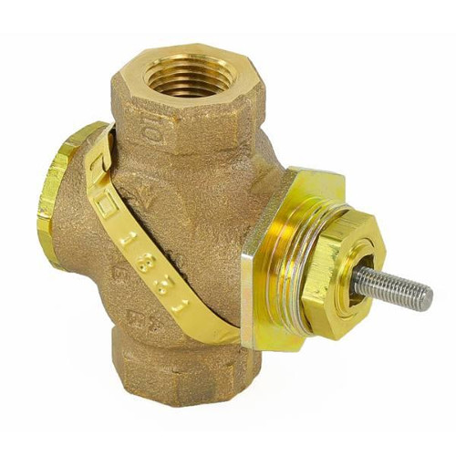 Schneider Valve Globe 1/2" Npt 4.4 Cv Two-Way Bronze Body Brass Trim Stem Up