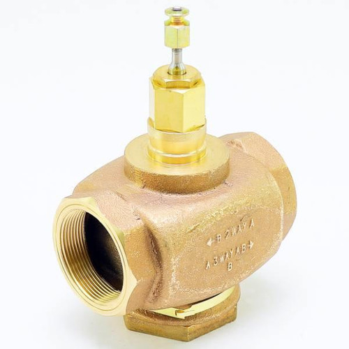Honeywell Valve Globe 2 Way 2" Npt 29.3 Cv Red Brass Body Stem Down To Close