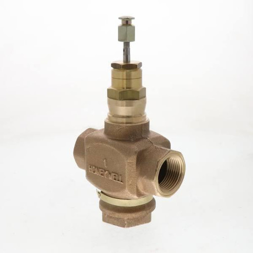 Honeywell Valve Globe 2 Way 1" Npt 11.7 Cv Linear Flow Red Brass Body