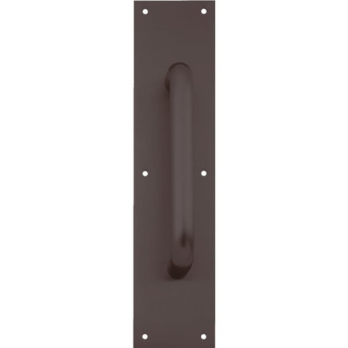 Ives Satin Bronze Oil-Rubbed 8" Ctc 3/4" Dia Pull Plate 16 X 4"