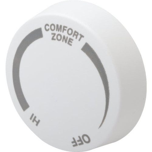 Cadet White Double Pole Baseboard Thermostat Knob