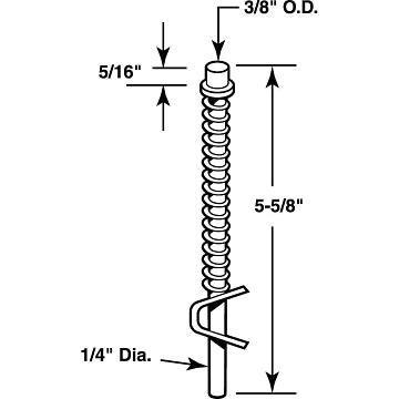 Bi-Fold Door Top Guide Rod, 5-5/8", For Benchmark