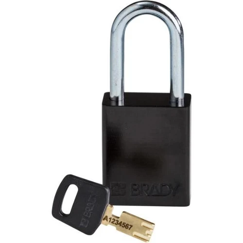 Brady Safekey 1 In Plastic Shackle Keyed Different Nylon Padlock (12-Pack) (Purple)