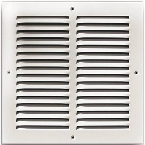 Truaire 12 In X 12 In White Stamped Return Air Grille With 4 Screw Holes
