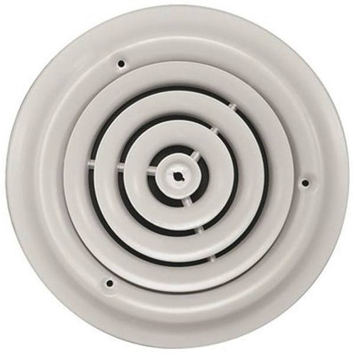 Truaire 8 In X 8 In Steel Round Wall/Ceiling Register In White