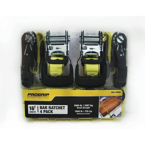 Progrip 16 Ft. X 1.50 In. 5000 Lbs. Heavy-Duty Tie Down Ratchet, Package Of 4