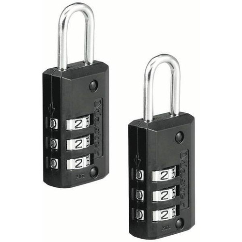 Master Lock 13/16" W Set Your Own Combo Lock Package Of 2